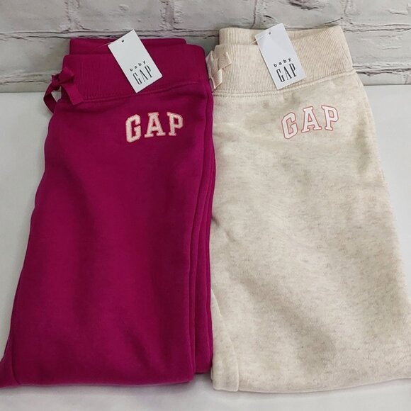 GAP Other - 'BABY GAP' LOGO FLEECE CUFF PANTS/JOGGERS DUO SET ORCHARD & IVORY 2-PIECE SET